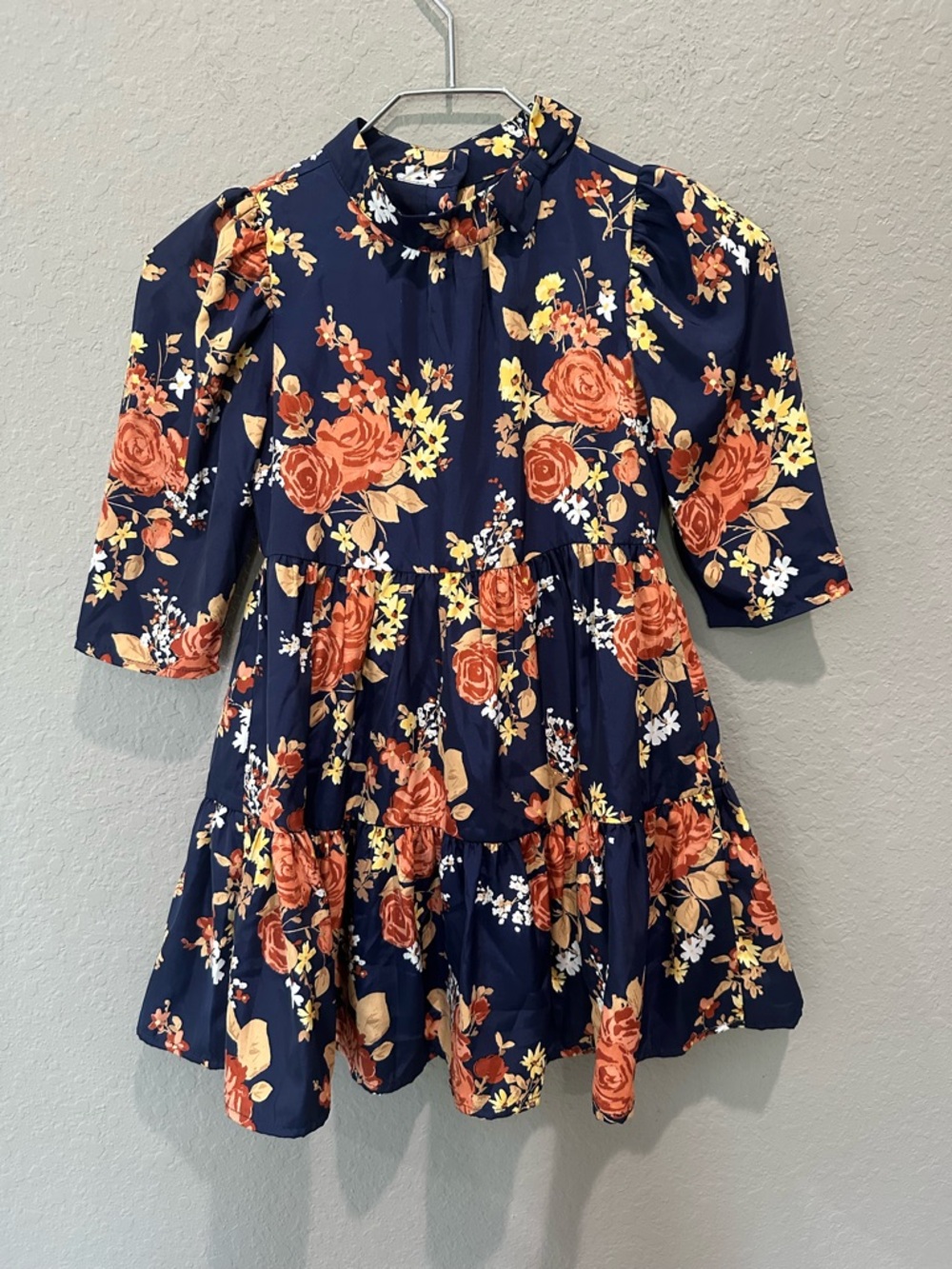 Janie and Jack Floral Long Sleeve Tiered Dress Sz 6 NWOT